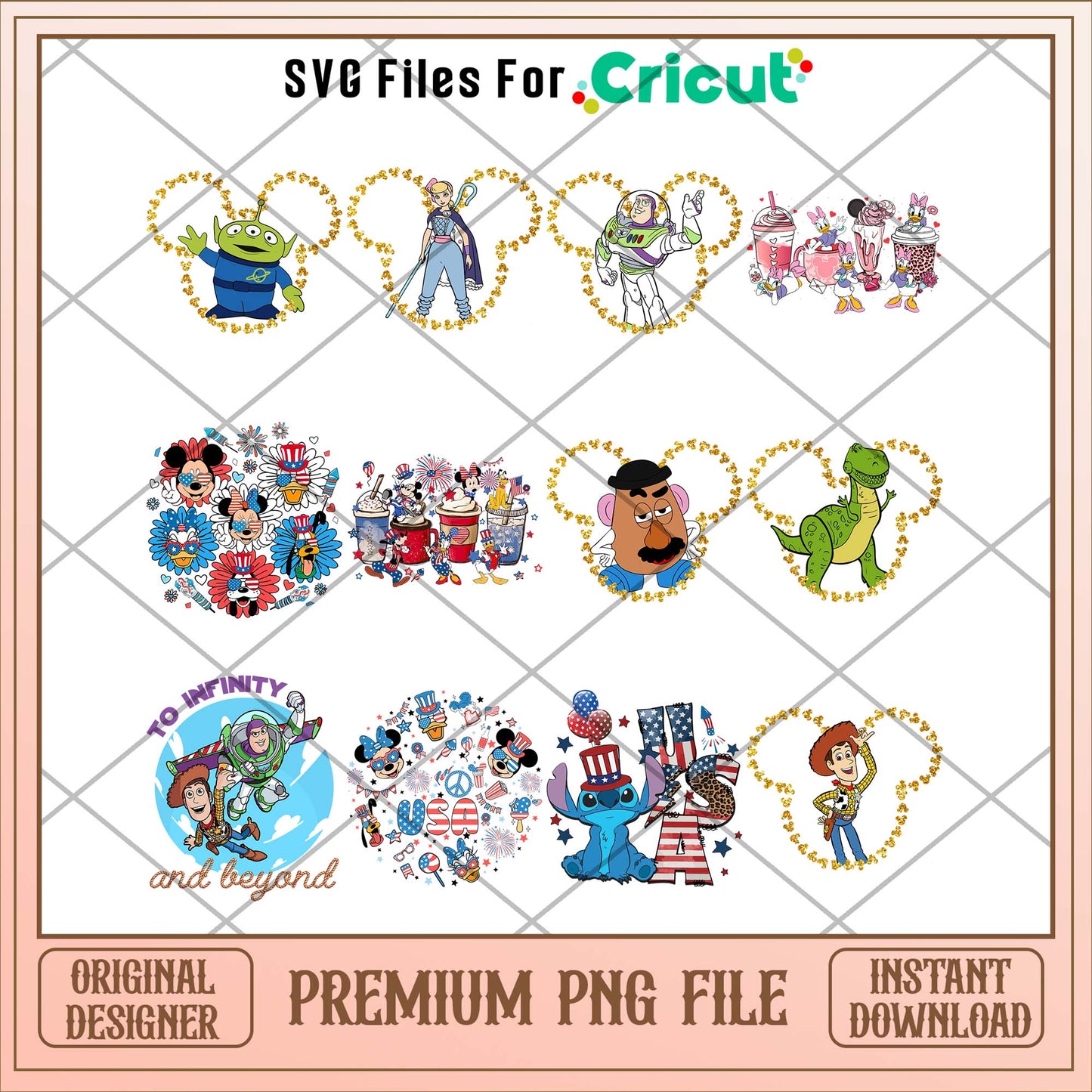 Disneyland characters png bundle