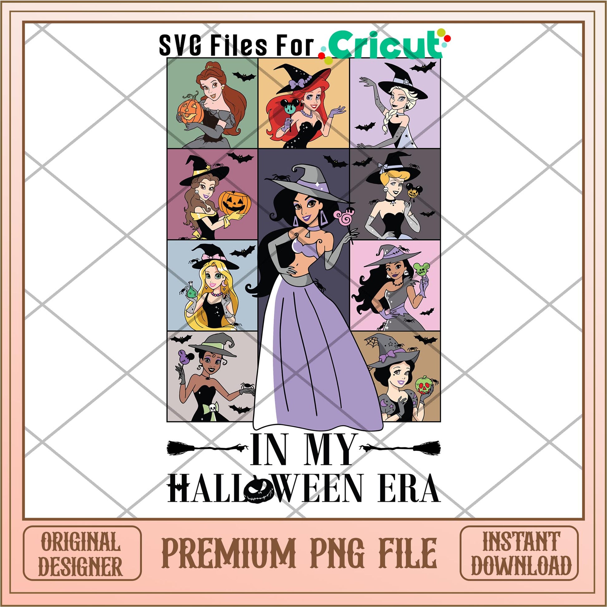 Disney princess In My Halloween Era png, Disney princess name png,   digital download