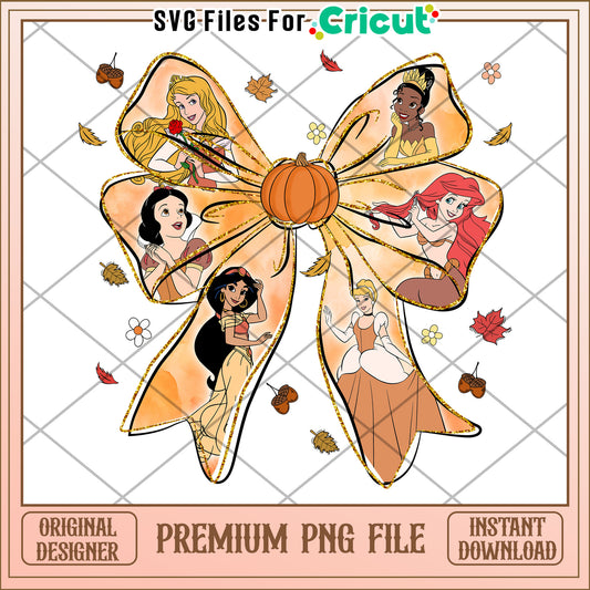 Disney princess fall bowwtie png, halloween candy png, halloween decor png