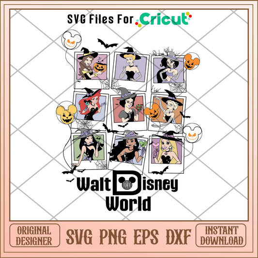 Disney princess halloween svg, Disney princess name svg,   digital download