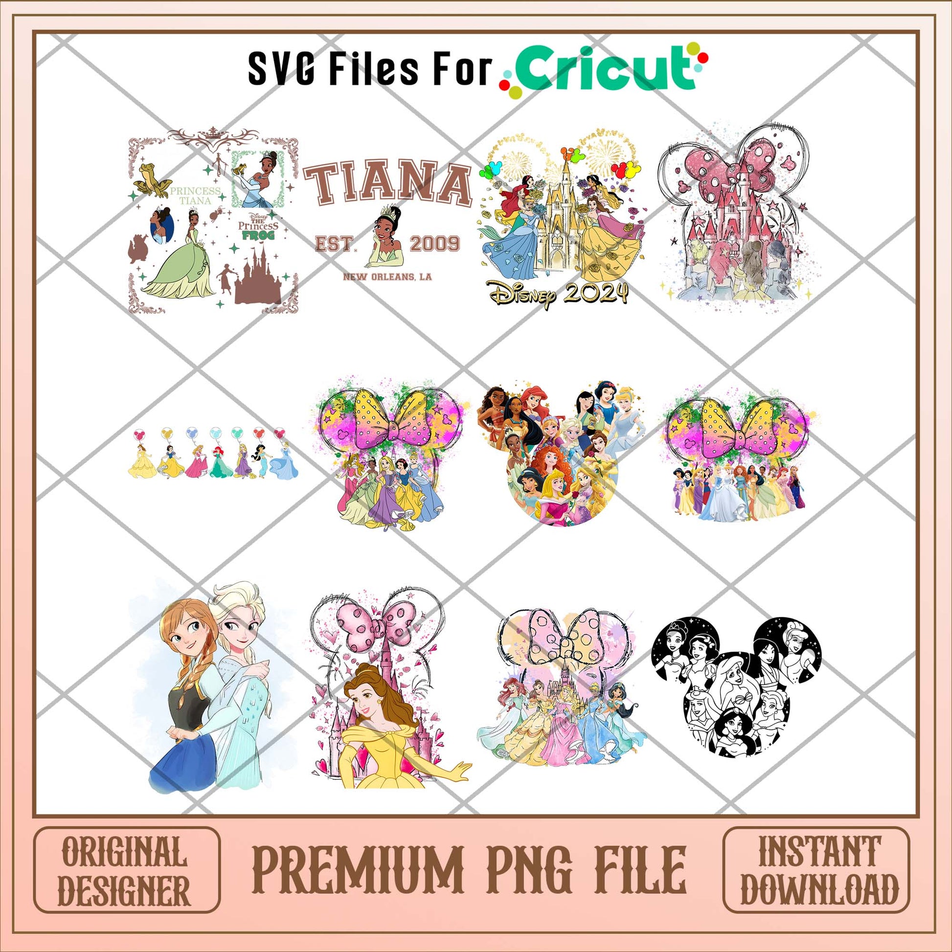 Disney Mickey heads art princess png bundle ver 2