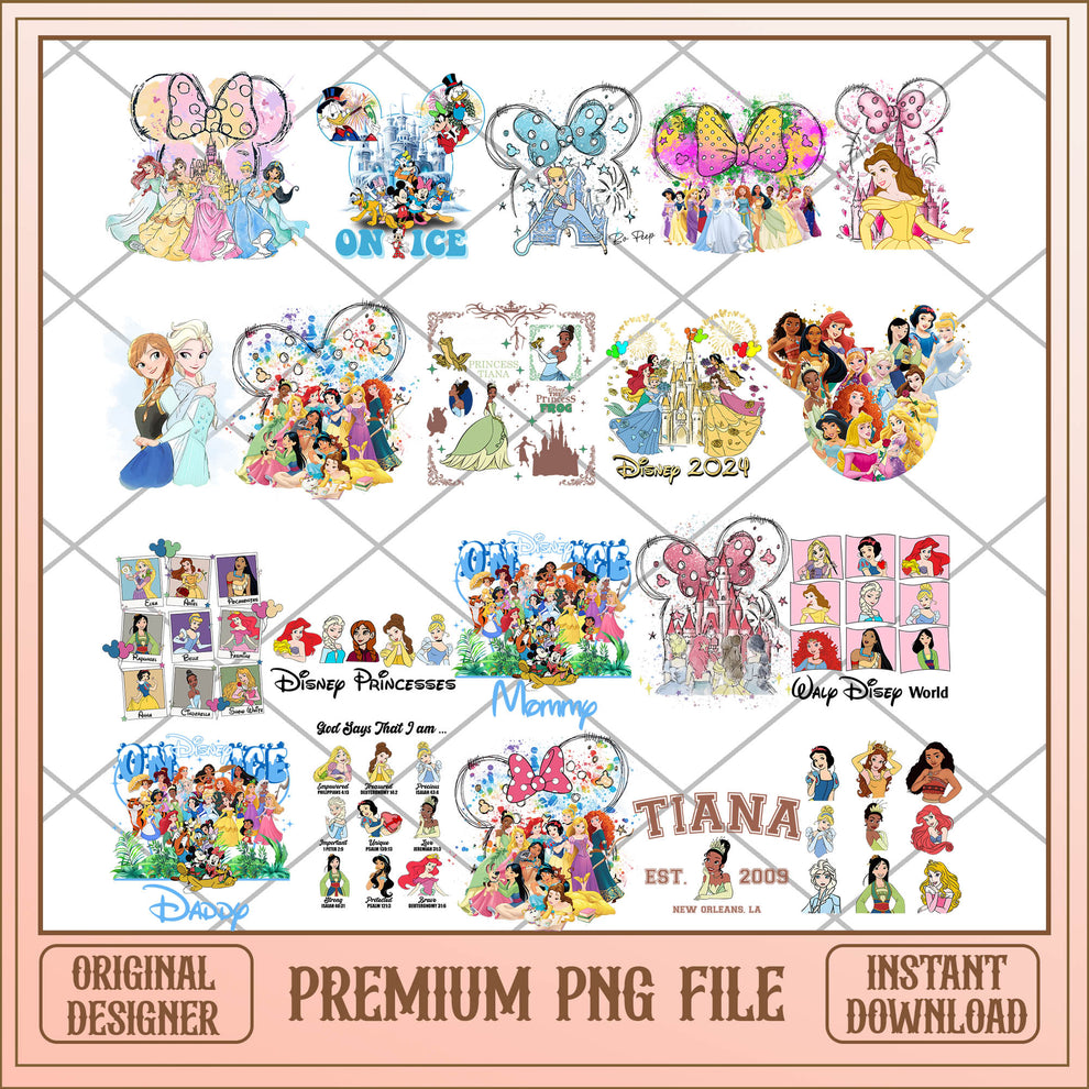 Disney princess PNG bundle, disney svg – svg files for cricut