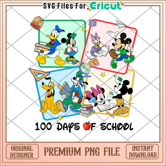 Disney school 100 days of school png, school days png