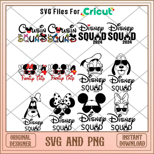 Disney friends squad svg bundle