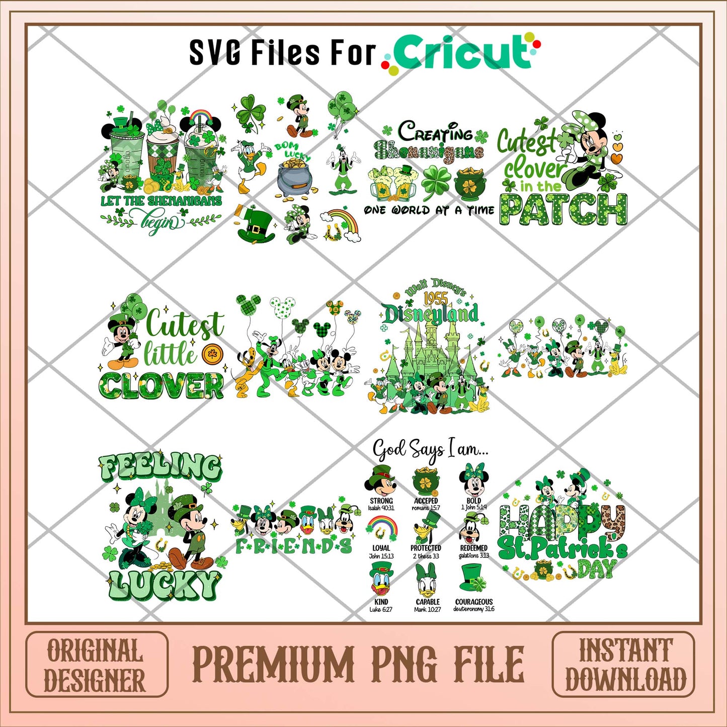 Disney Lucky St.Patrick's Day PNG Bundle