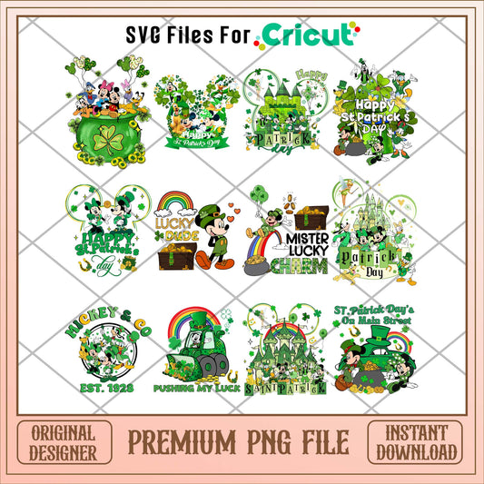 Disney St Patrick's Day Money PNG Bundle