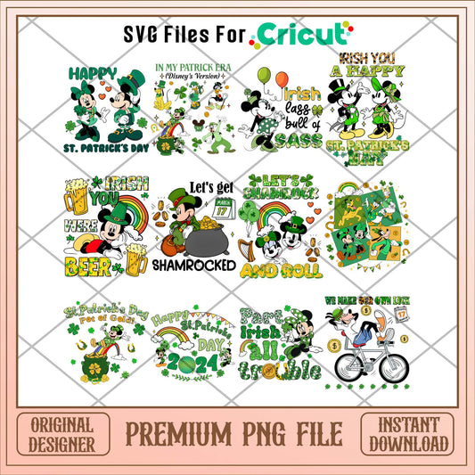 Disney Shamrock St Patrick's Day PNG Bundle