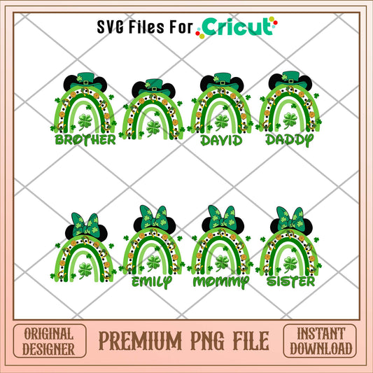 Disney Family St Patrick's Day PNG Bundle