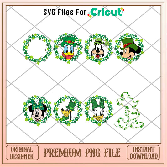 Disney Lucky circle St Patrick's Day PNG Bundle