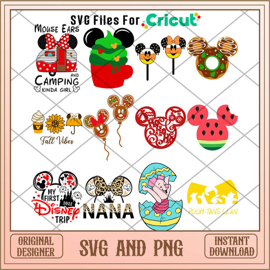 Disney Mickey and friends cosplay svg bundle