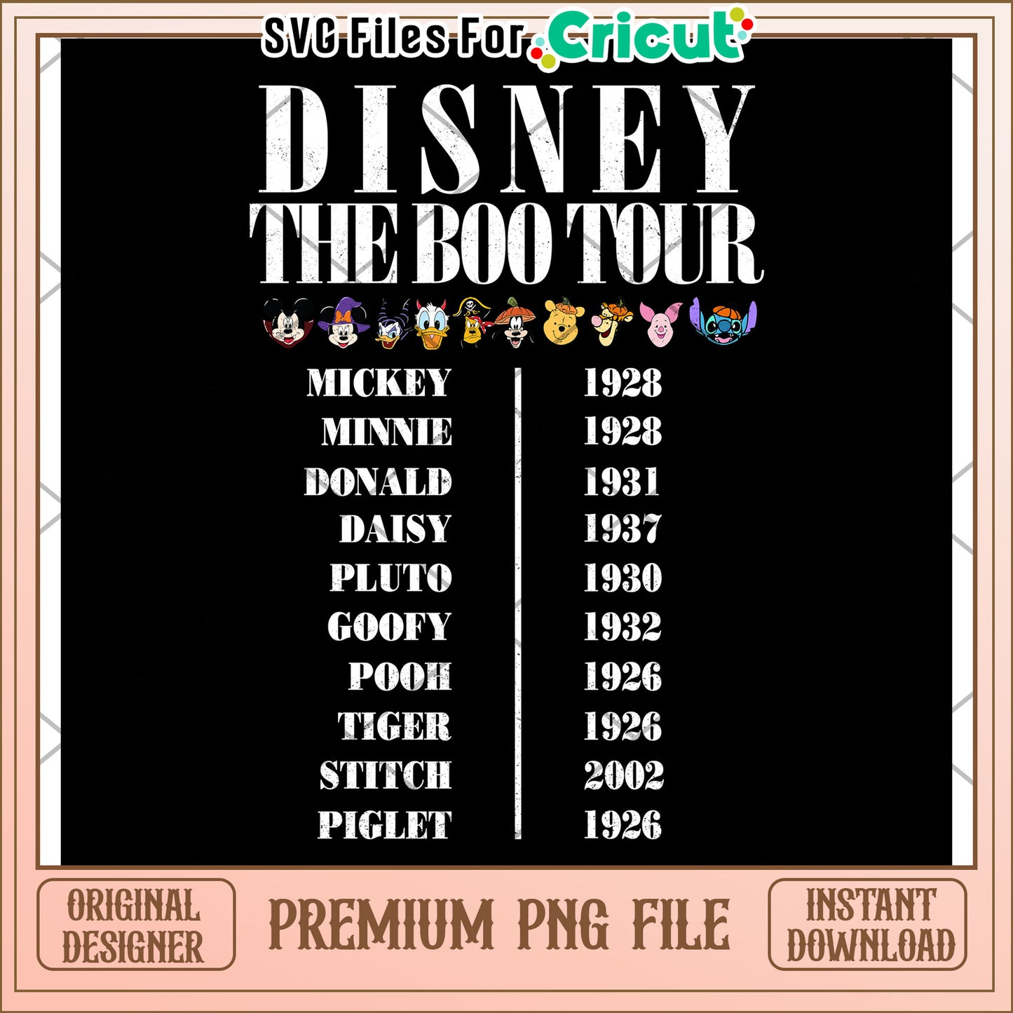 Disney the boo tuor white png, halloween​ cartoons png, halloween decor png