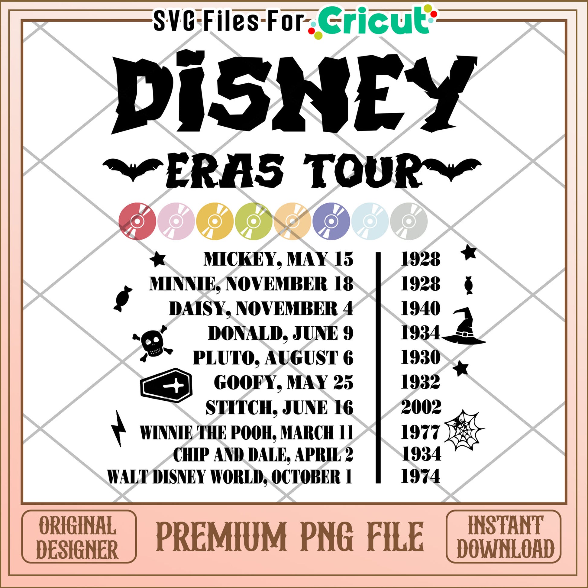 Disney the eras tour black png, halloween​ movies png, halloween toys png