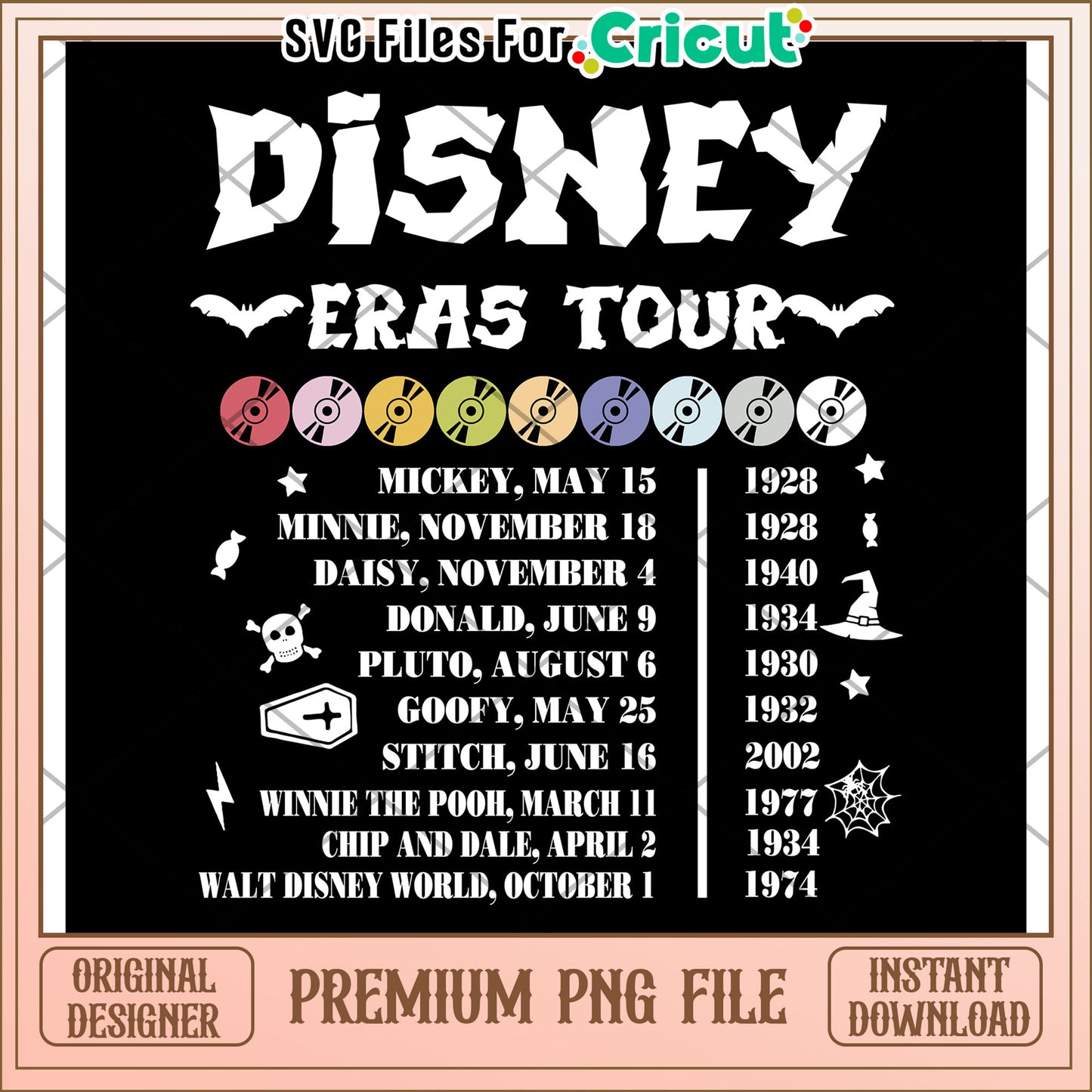 Disney the eras tour white png, halloween​ movies png, halloween toys png
