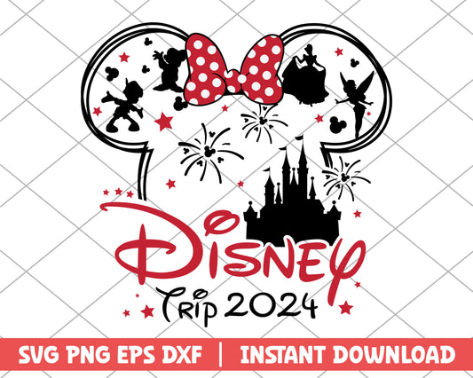 Disney trip 2024 minnie mouse disney svg
