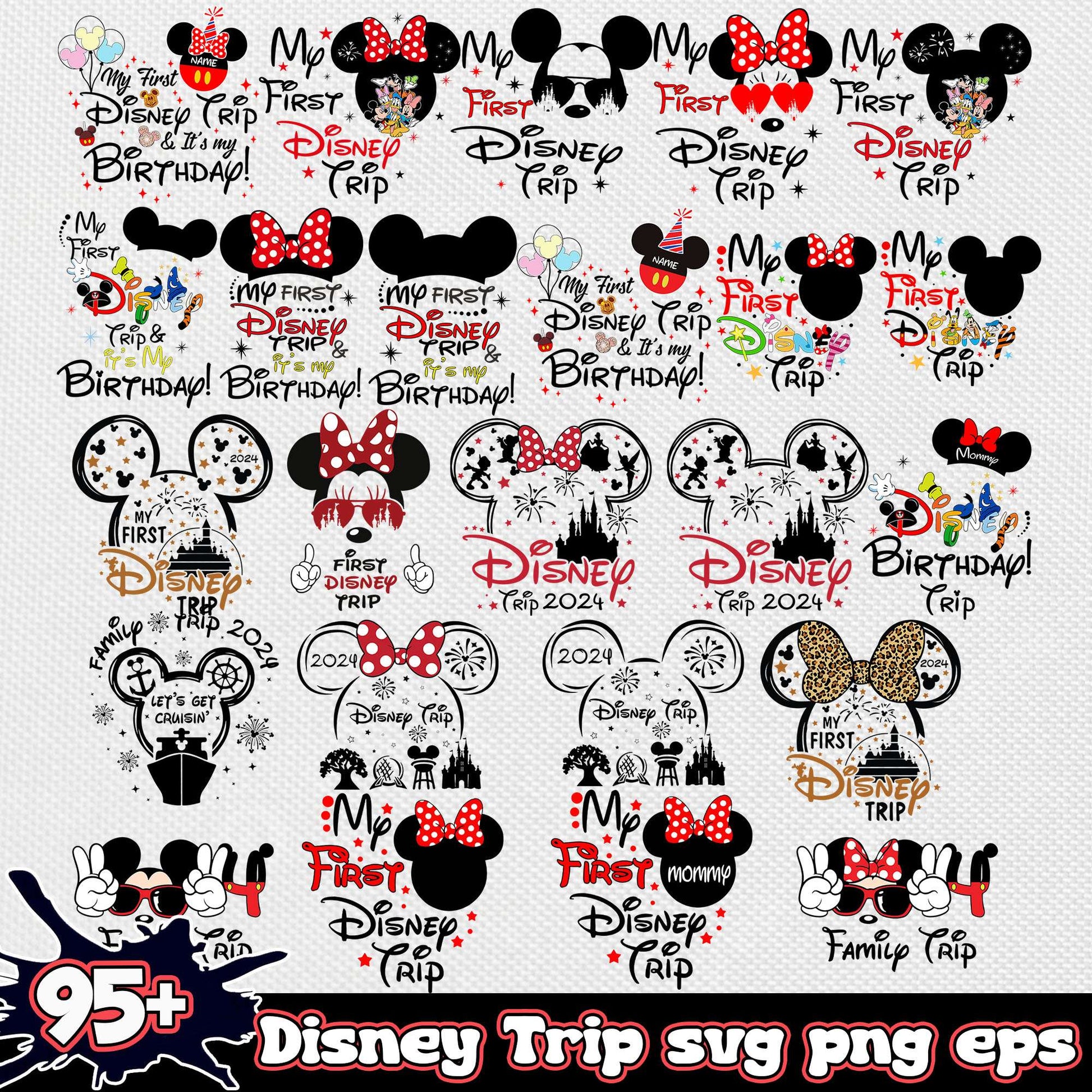 My first disney trip bundle svg, disney trips svg, mickey ears svg​