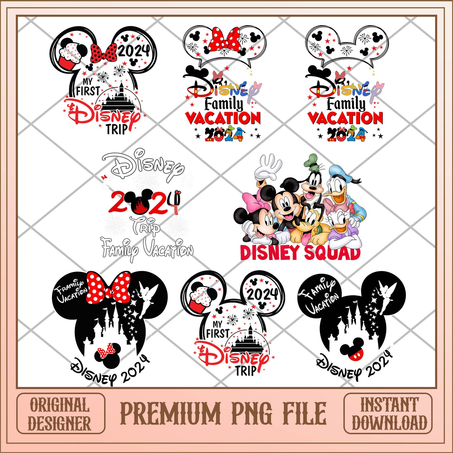 Mickey head vacation PNG bundle