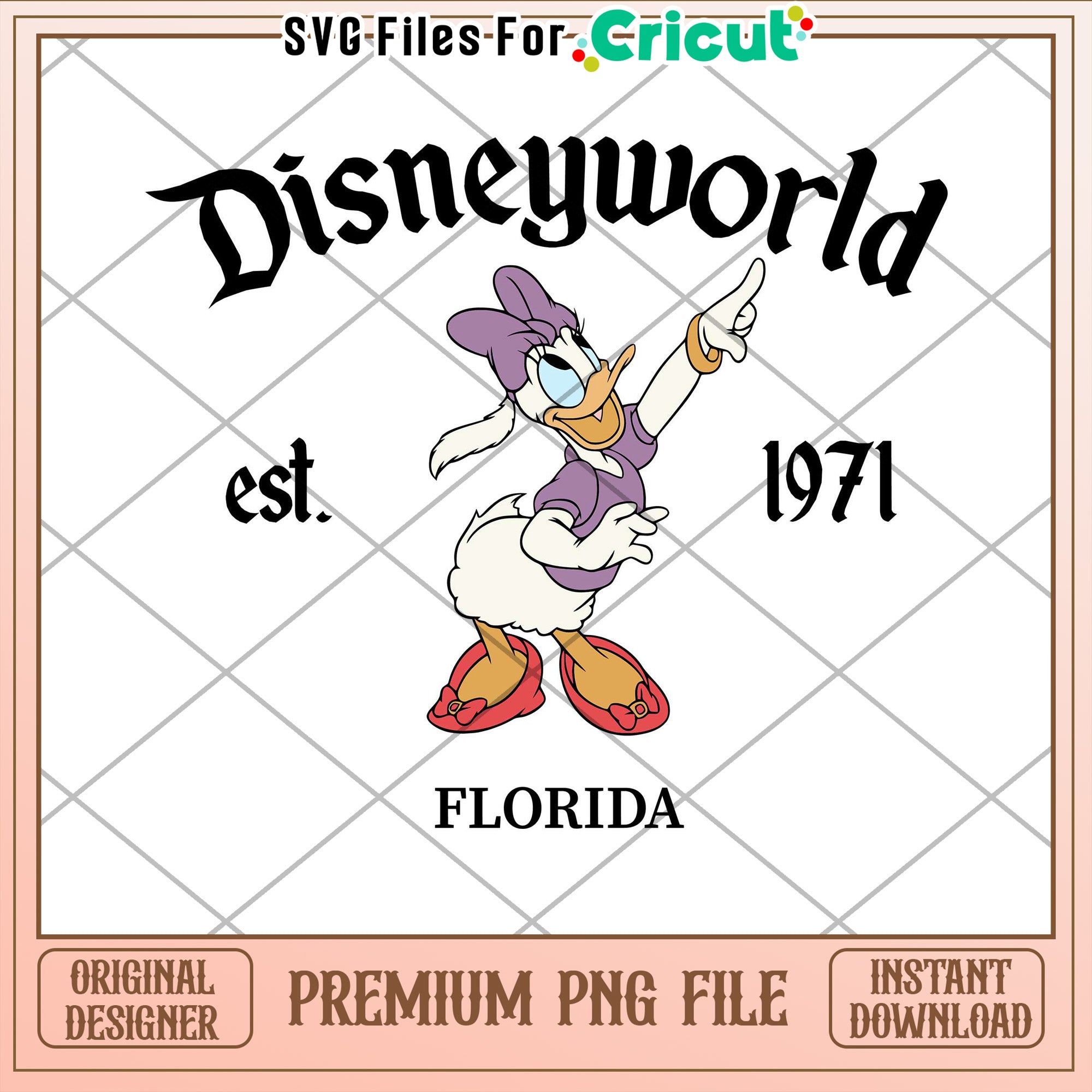 Disneyworld Daisy PNG Instant Download – svg files for cricut