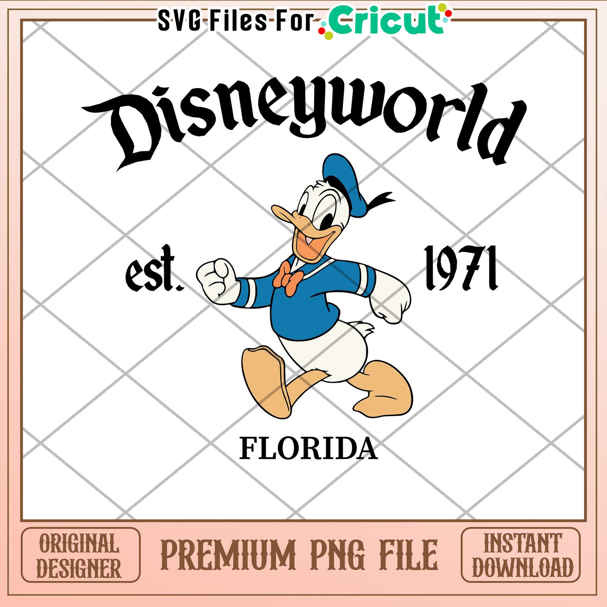 Disneyworld Donald Duck PNG 1971