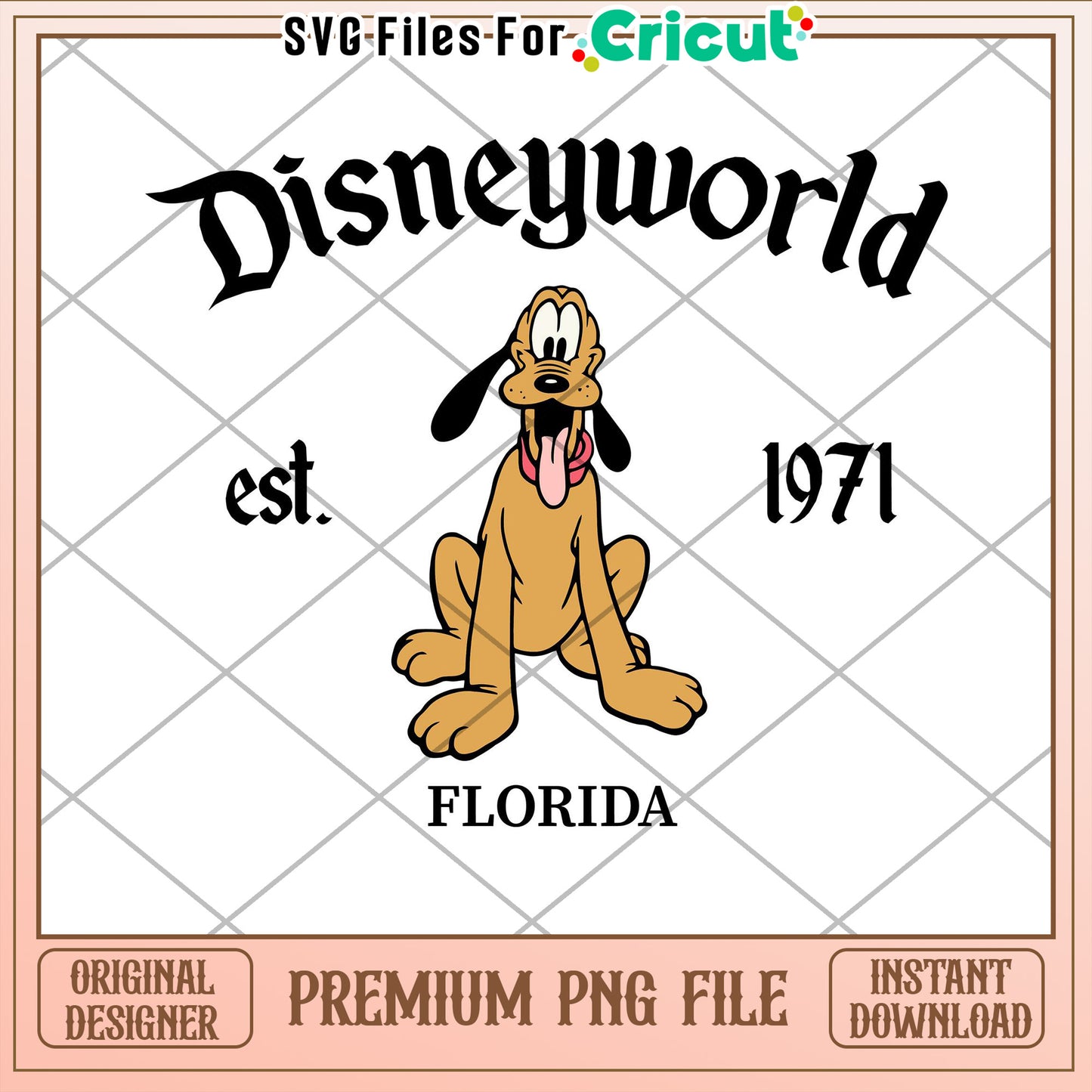 Disneyworld Pluto PNG 1971 Florida