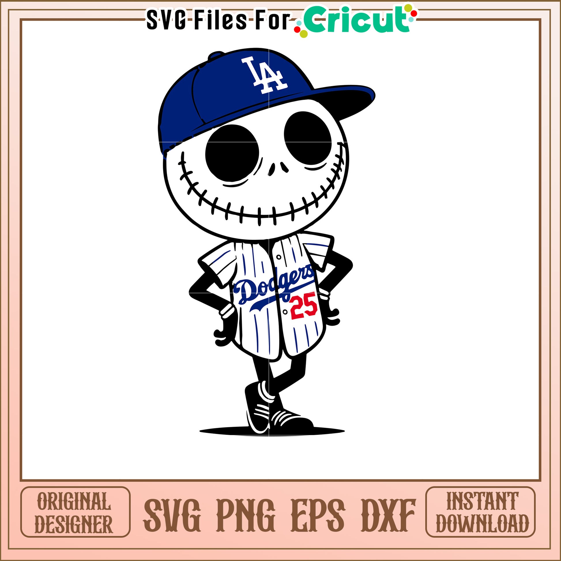 Dodgers Jack Skellington SVG