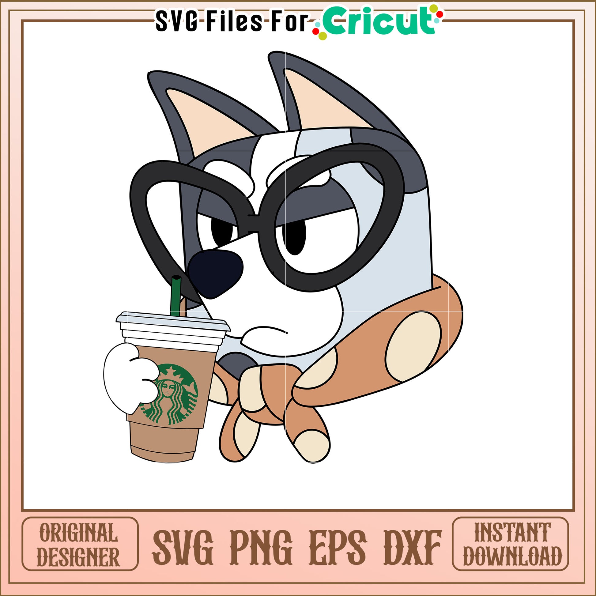 Dog Coffee SVG Clipart