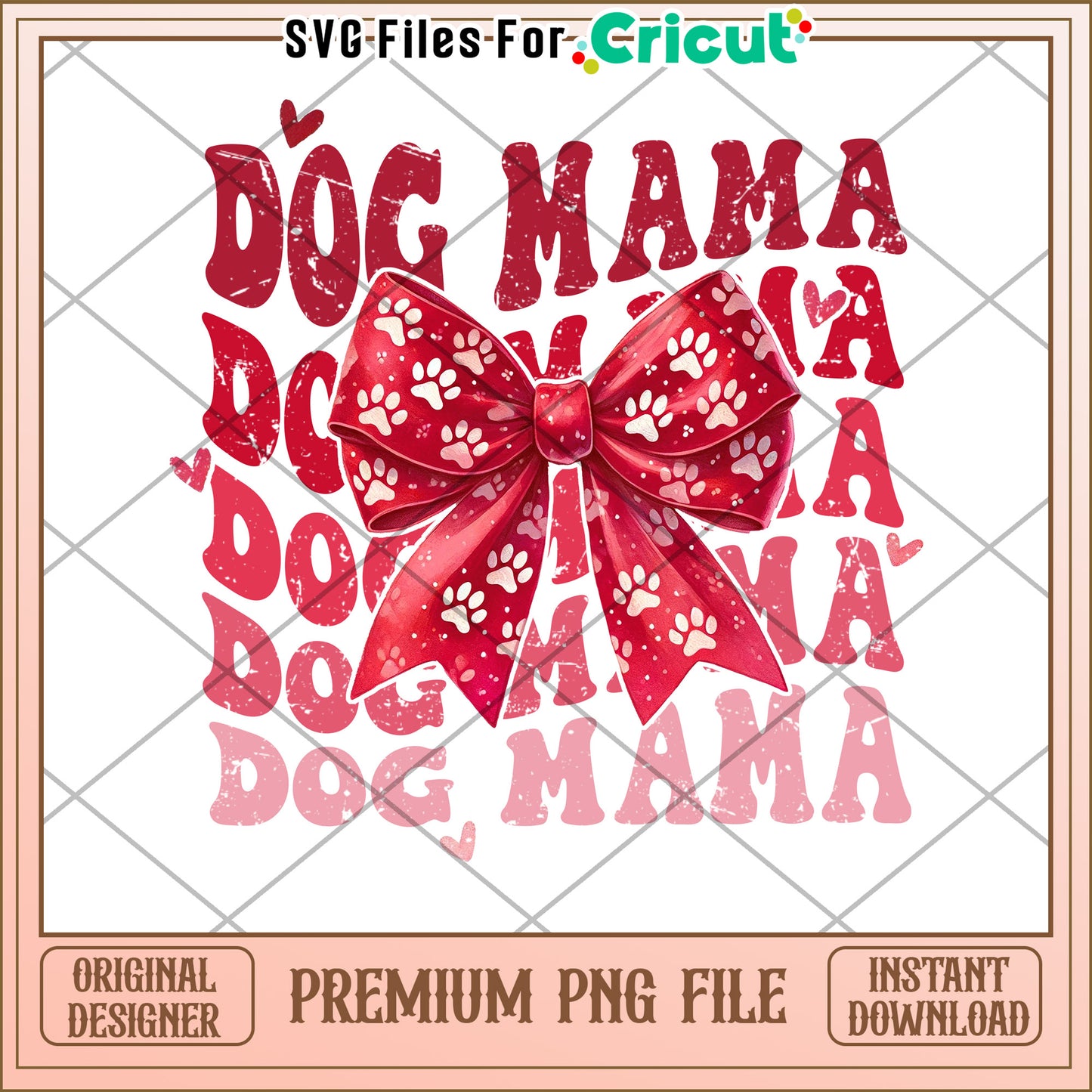 Dog Mama Bow Design PNG Ideal for Cricut Projects Online Store