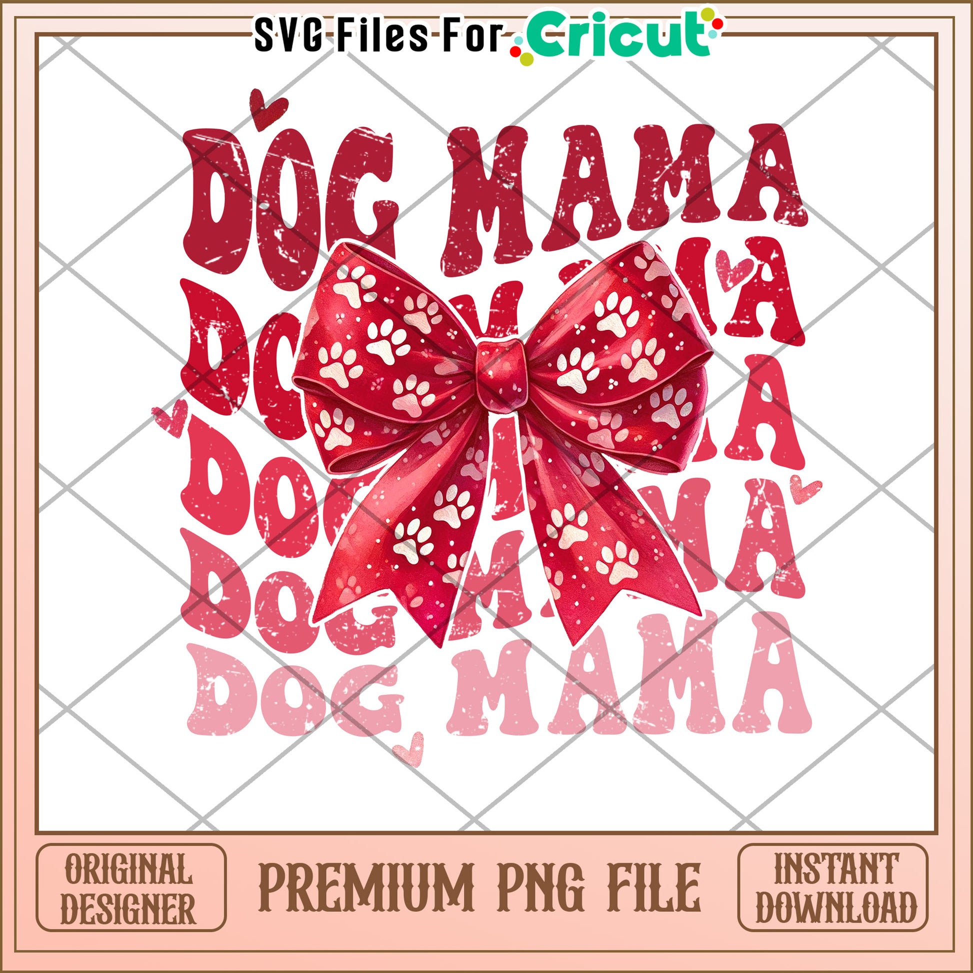 Dog Mama Bow Design PNG Ideal for Cricut Projects Online Store