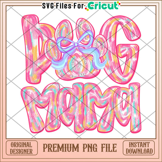 Dog Mom Paw Print PNG Design