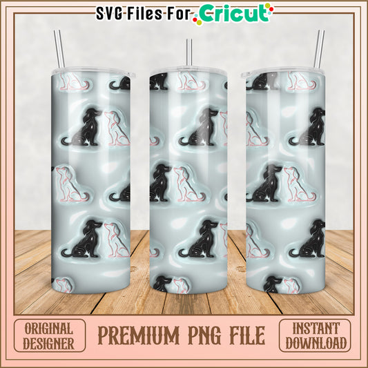Dog Tumbler PNG Sublimation Design
