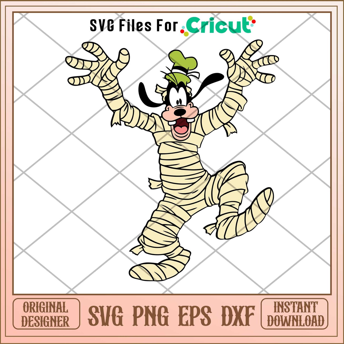 Dog goofy Mummy halloween Svg, Disney characters svg, Digital Download