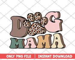 Dog mama retro mothers day png