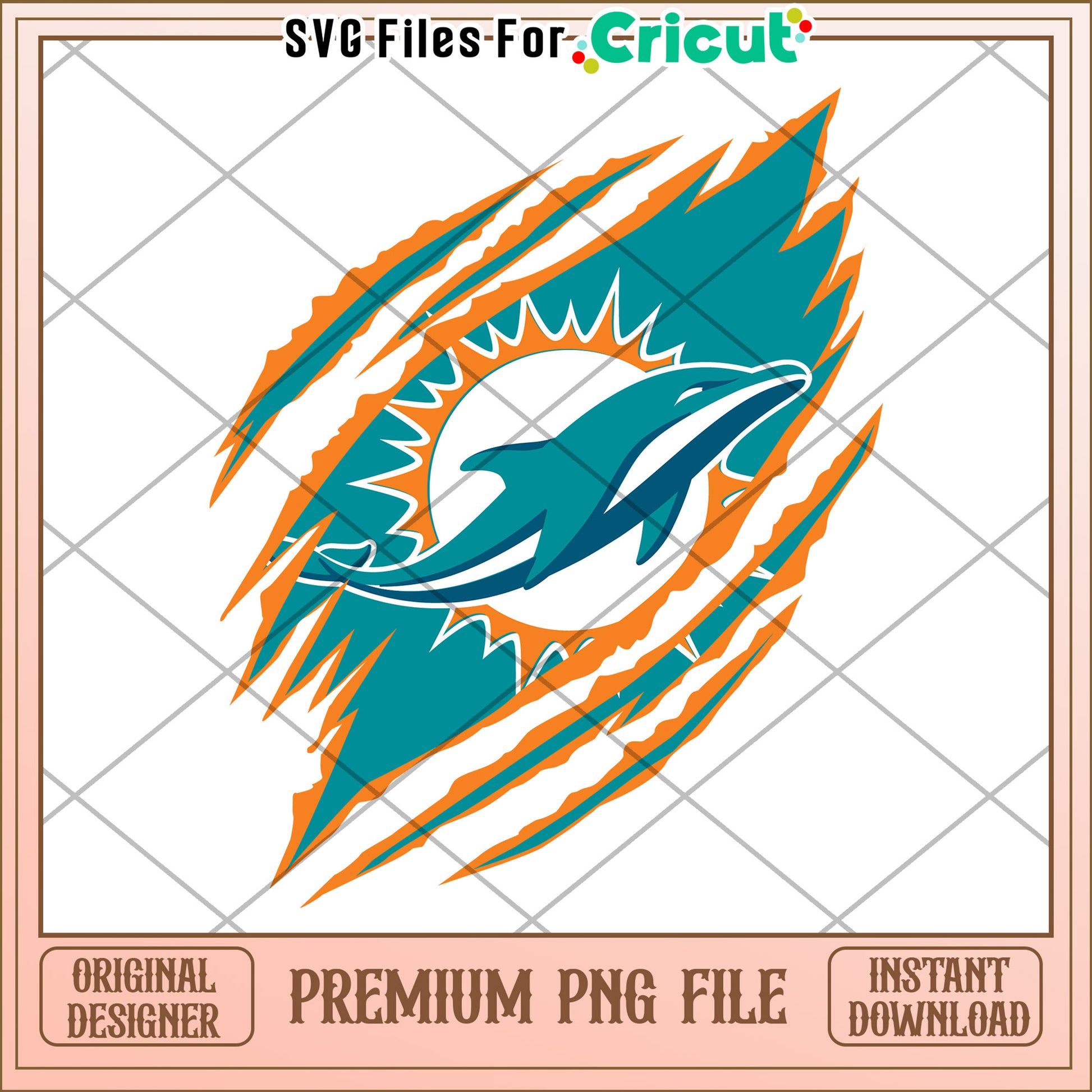 Dolphin Logo PNG File for Cricut, Premium Quality Instant Download