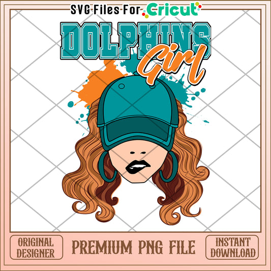 Dolphins Girl PNG Design, perfect for Cricut crafting projects