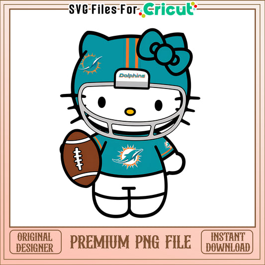 Dolphins Hello Kitty helmet png, Miami Dolphins png, NFL png