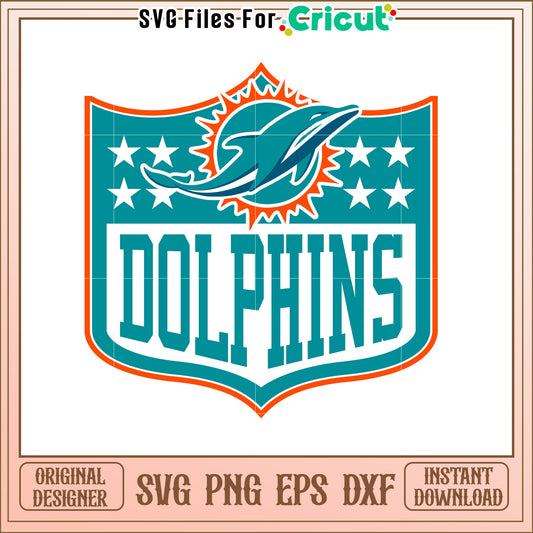 Dolphins Team Logo SVG Design for Fans and Crafters