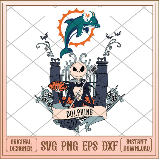 Dolphins Jack Halloween bundle svg, The Nightmare Before Christmas Svg, digital download