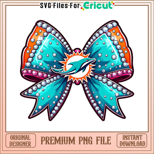 Dolphins logo vintage bow png, Miami Dolphins png, NFL png