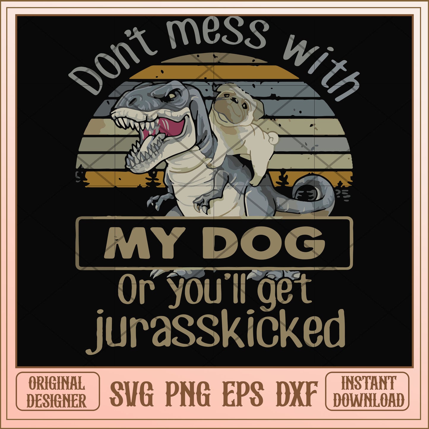 Don't mess with my dog svg, mess svg, funny svg