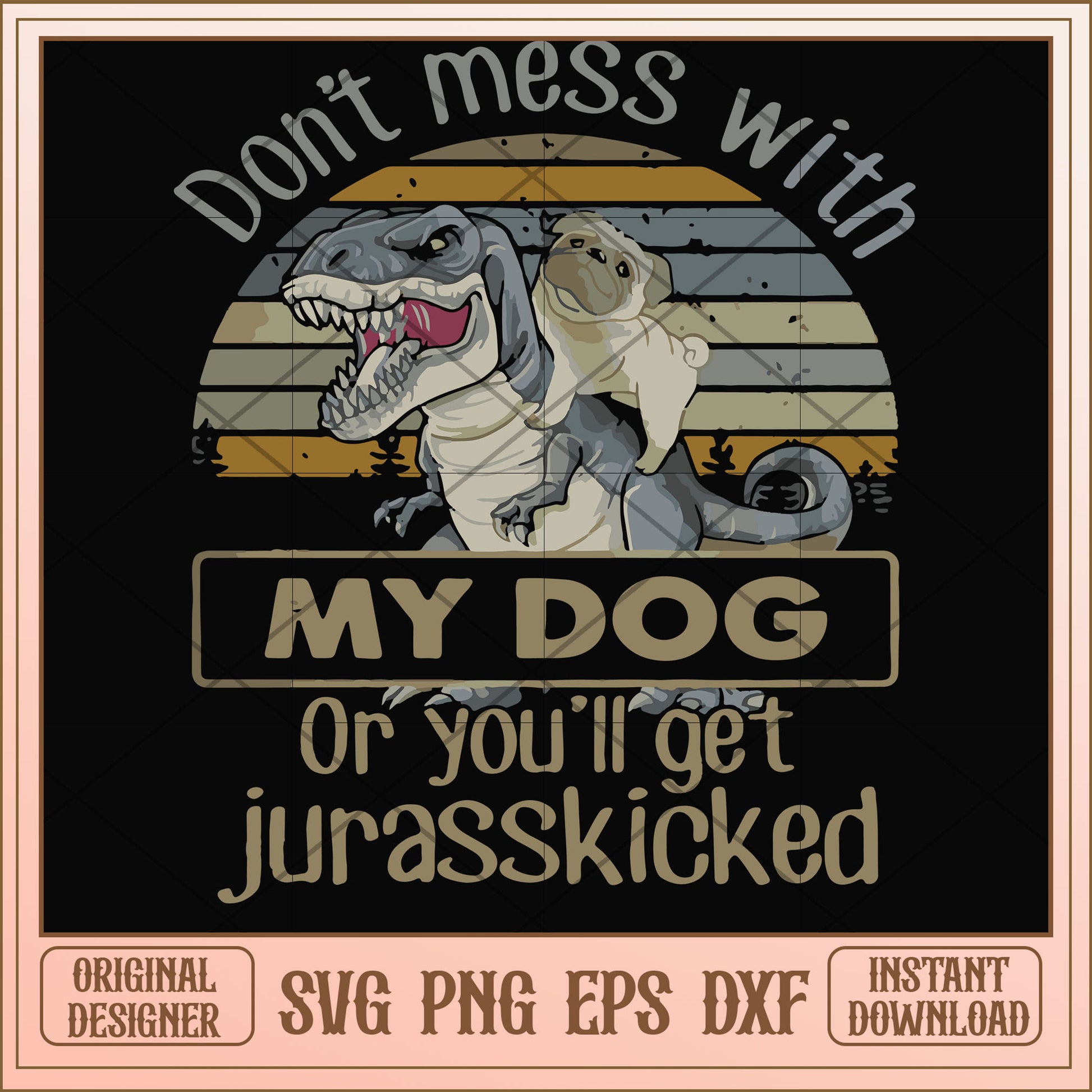 Don't mess with my dog svg, mess svg, funny svg