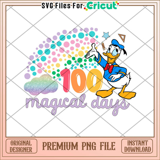 Donald 100 magical days png, magic school png, disney png