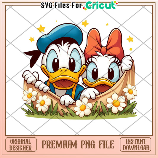 Donald Daisy Duck PNG Cricut Design