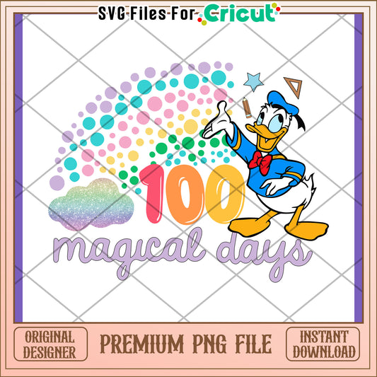 Donald Duck 100 Days PNG Design