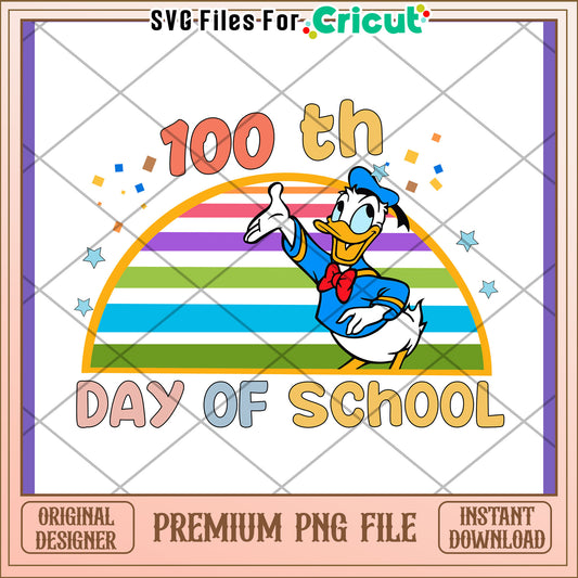 Donald Duck 100th Day School PNG