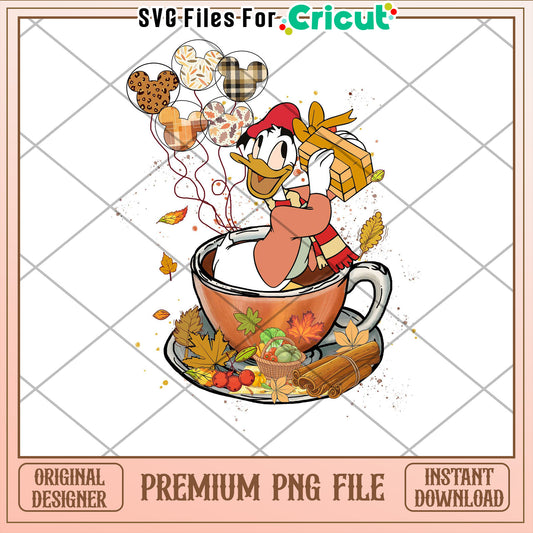 Donald Duck Fall PNG Cricut Design