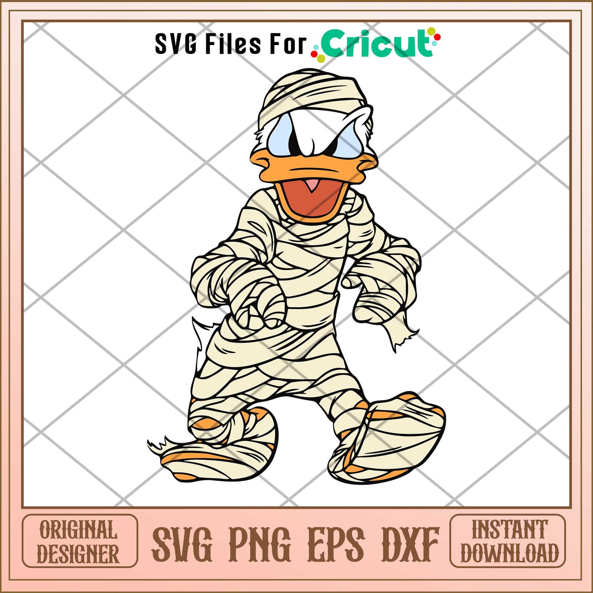 Donald Duck Mummy halloween Svg, Disney characters svg, Digital Download