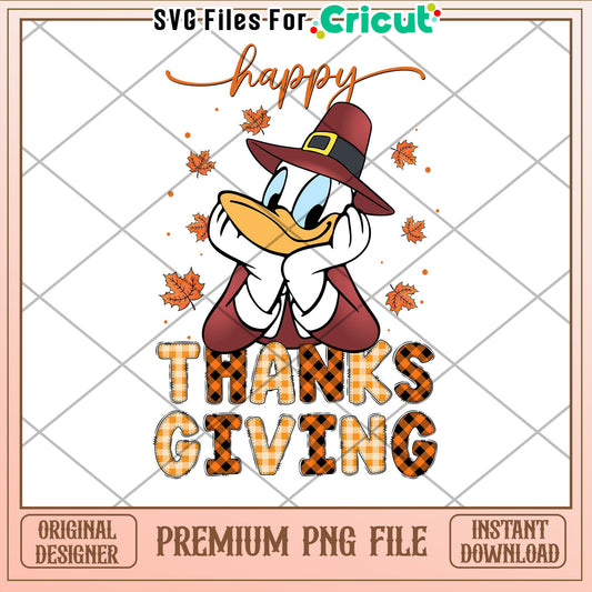 Donald Duck Thanksgiving PNG