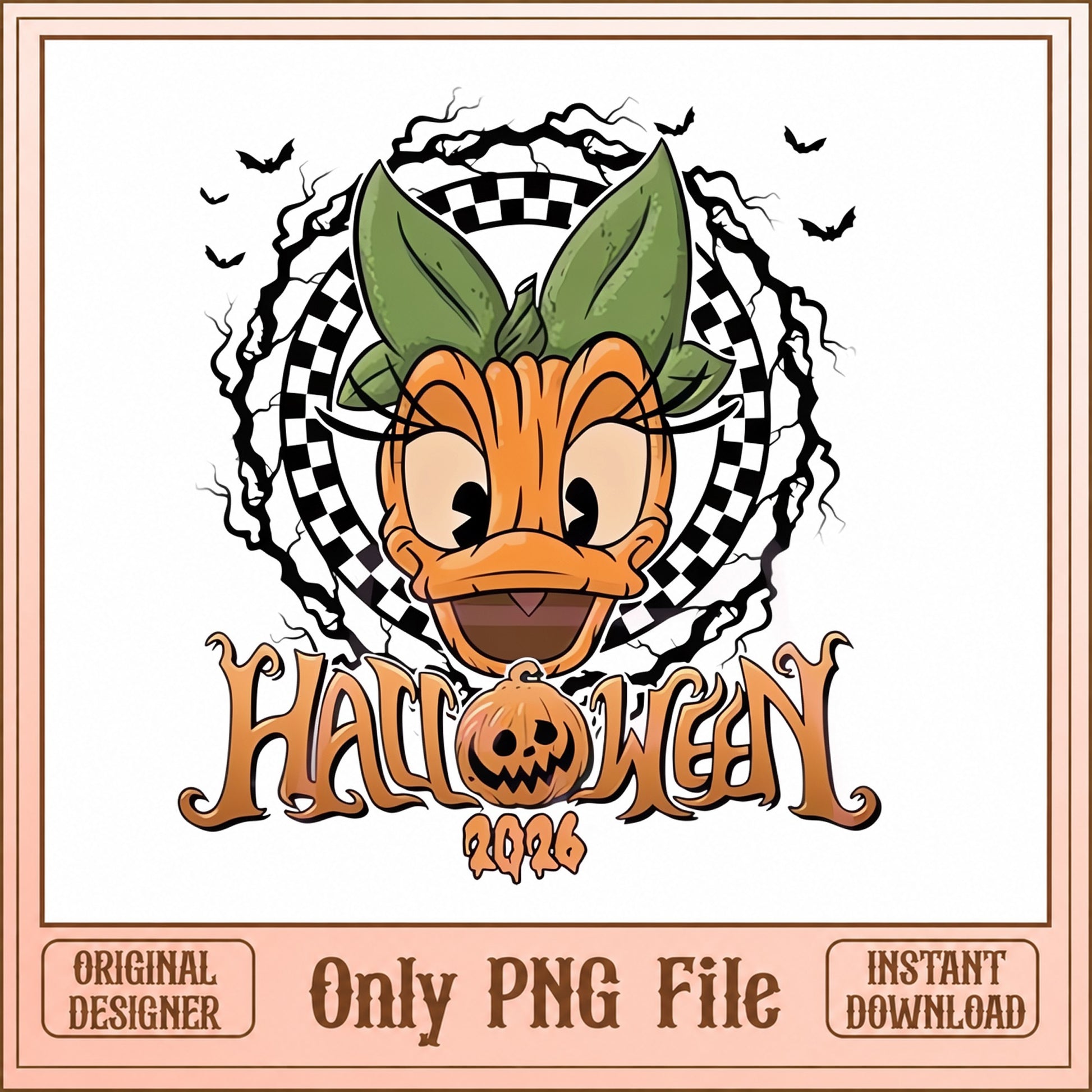 Donald Duck Halloween PNG, Spooky Cartoon Character, PNG File