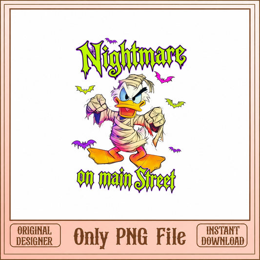 Donald Duck Mummy Halloween PNG, Disney Character PNG, Nightmare PNG