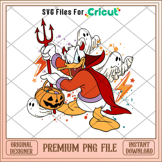 Donald duck pumkin png, donald duck png, halloween png