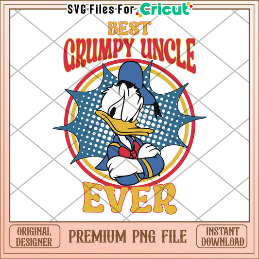 Donald best grumpy uncle ever png, donald duck​ png, disney characters png